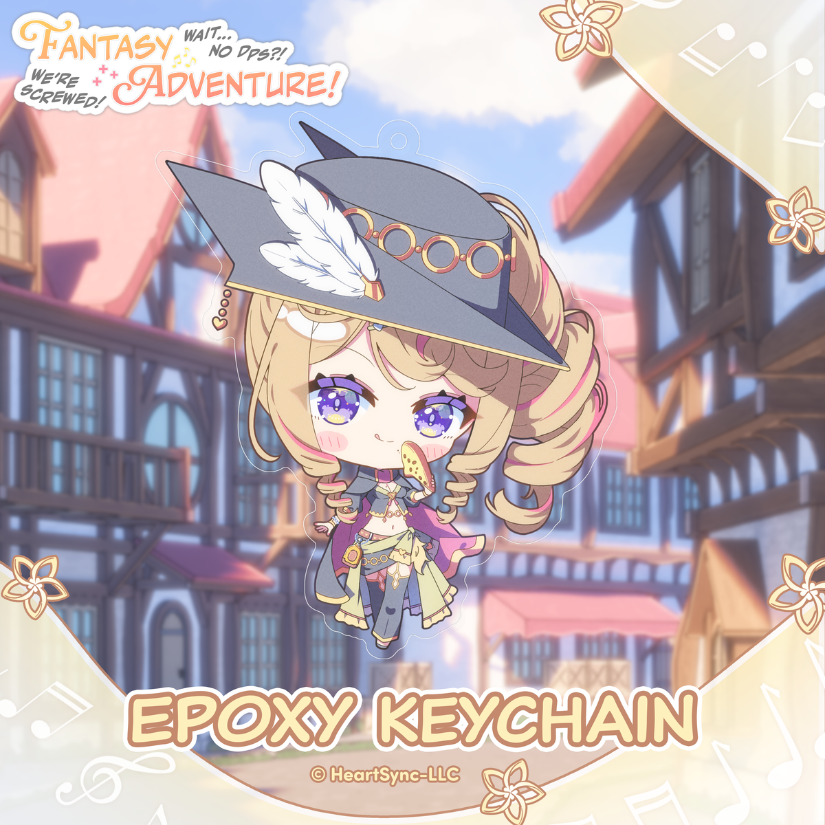 𝐹𝒶𝓃𝓉𝒶𝓈𝓎 𝒜𝒹𝓋𝑒𝓃𝓉𝓊𝓇𝑒: Wait, No DPS?! We’re Screwed! Cute Emotional Support Companion Siena Olena Epoxy Keychain [PRE-ORDER]