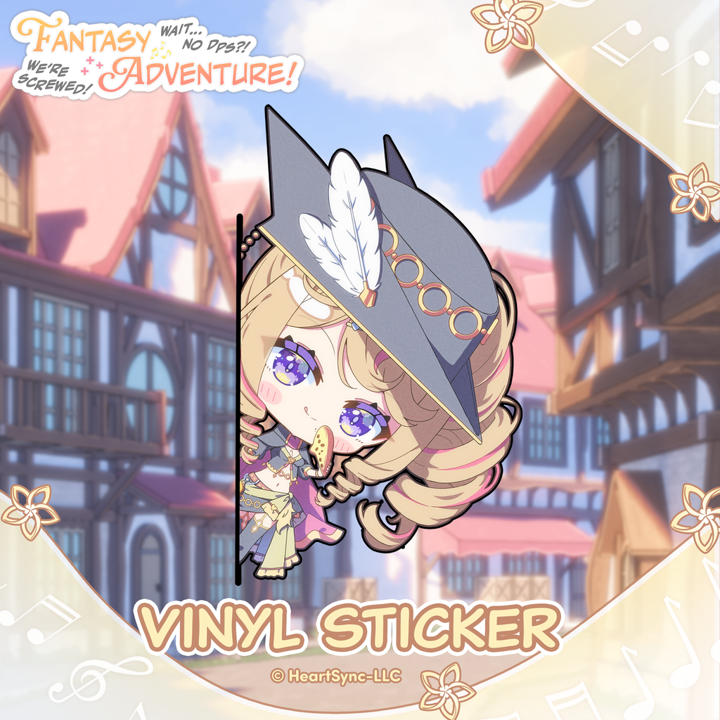 𝐹𝒶𝓃𝓉𝒶𝓈𝓎 𝒜𝒹𝓋𝑒𝓃𝓉𝓊𝓇𝑒: Wait, No DPS?! We’re Screwed! Bard Siena Strategic Stealth Espionage Vinyl Sticker [PRE-ORDER]